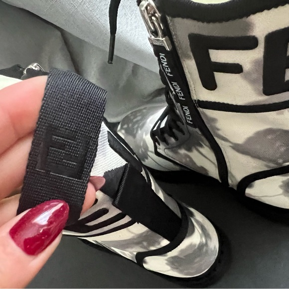 Fendi Canvas Floral Print Boots - Picture 9 of 13